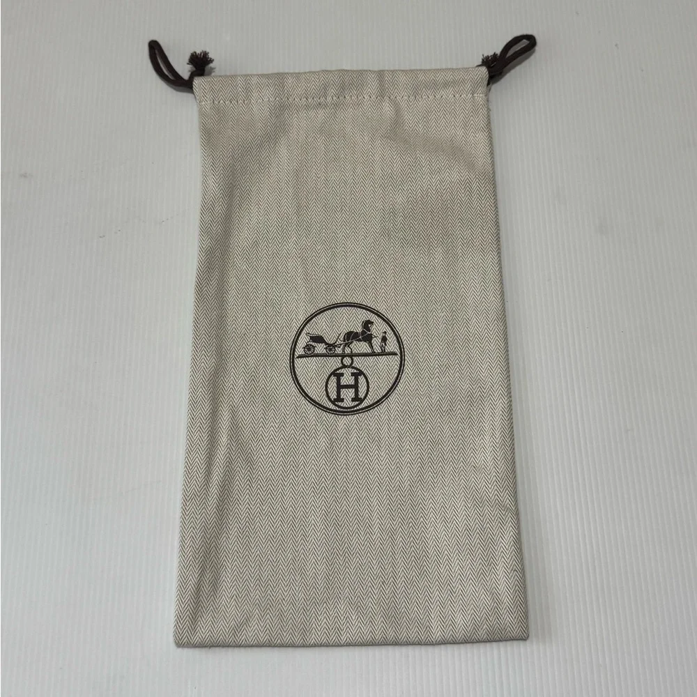 HERMES - Cotton Drawstring Dust bag - Cream